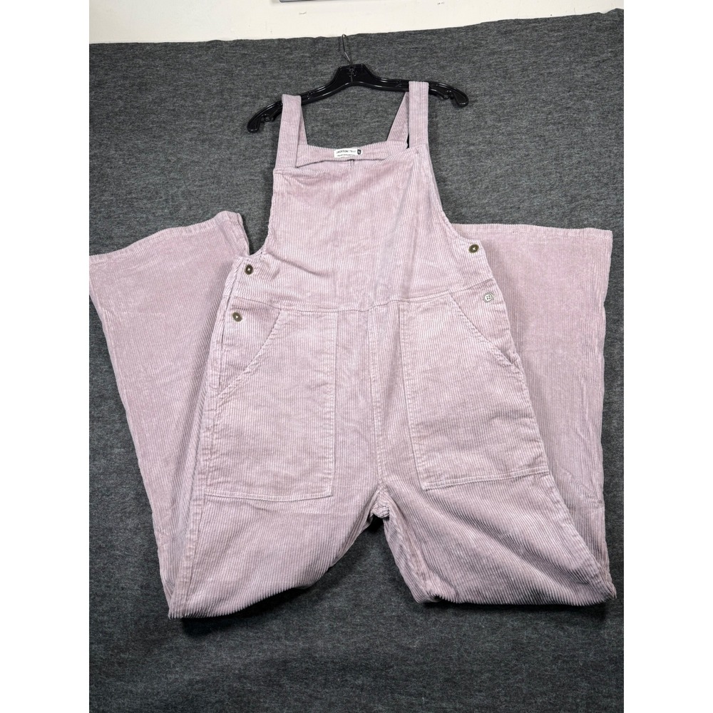 JACKSON ROWE Corduroy Wide Leg Bell Bottom Overalls Jumpsuit Lilac XL‎